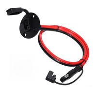 Câble d'extension SAE 12 Awg 30 cm Cordon d'alimentation à connexion rapide avec couvercle de protection pour panneau solaire véhicule pour batterie et système de camping-car