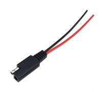 Câble d'extension SAE 18 AWG mâle à extrémité unique de 15 cm pour panneau solaire pour camping-car pour chargement de batterie