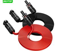 Câble d'extension solaire JMUYTOP 12AWG pour passage par fenêtre, fil plat, pour centrales solaires Zendure/Ecoflow/Anker sur balcon 0.4M