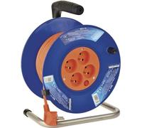 EMOS Câble de rallonge sur tambour 25 m / 4 prises / rouge / PVC / 230 V / 1 mm2, P194252