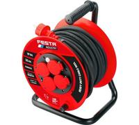 Câble d'extension sur tambour extérieur FESTA INDUSTRY 3x1,5mm 50m 230V max 3680W 4 prises caoutchouc IP44