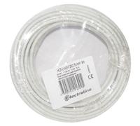 Câble domestique - H03VVH2F - 2x0.75mm² - L : 5 m - couronne - blanc