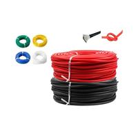 Câble électrique 100m/roll 6Colors Silicone wire Car cable Power extension wires Flexible 8 9 10 11 12 13 AWG(White; 2m; 13 AWG)