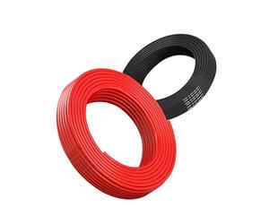 Câble électrique 14AWG 2mm² 2×10M, câble flexible rouge noir, câble en cuivre étamé sans oxygène résistant à haute température 600V pour batterie de voiture, lampe LED, panneau solaire (14/2-10M).
