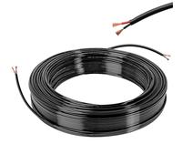 Câble Electrique 2 Fils 2×0,5mm² 10M 20AWG 300V Fil Electrique Flexible | Fil Electrique 2 Conducteurs en Cuivre PVC Extension Câble d'alimentation pour Lampes LED Remorques Bateau Extérieure Noir