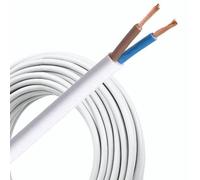 Câble électrique 2 x 0,75 mm², blanc, 100 mètres, en bobine
