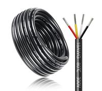 Câble Électrique 30 mètres 18 AWG 4x0,75mm², Câble à 4 Conducteurs 5 V/12 V/24 V/220 V, Cuivre Étamé, Flexible et Souple, Faible Impédance, Haute Résistance à la Température, Câble d’Extension