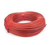 Cable Electrique，Fil Electrique 12K 33OHM Fibre Carbone Chauffage Câble Plancher Terrasse Électrique Non Toxique Chauffant Chaud Sans Odeur(Red,100m)