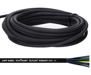 Câble électrique Lapp 0021933 Ölflex Robust 210, câble de contrôle pour toutes conditions météorologiques, 5 x 1,5 mm², pour utilisation en extérieur, avec fil de terre vert et jaune, et conducteurs n