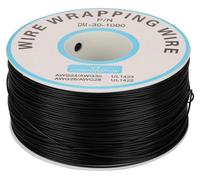 Câble électrique noir, calibre 30 AWG, longueur 200 mètres, en cuivre étamé, résistant aux hautes températures