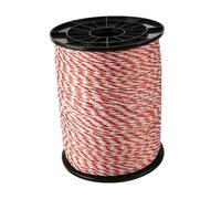 Câble électrique pour Clôture, Corde Conductrice, Corde en Osier Tressée, Fibres Isolantes, Corde de Clôture avec Finition en Acier Inoxydable pour Cl, 500 Mètres