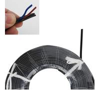 Câble Électrique Rond en PVC noir 2x0,75 mm², 220V pour Lampes - Vente au mètre