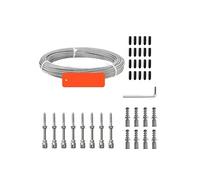 Câble électrique SucceBuy Acier inoxydable 316 3,2 mm 7x7 12,2 m Résistance 7,1 kN
