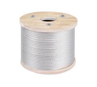 Câble électrique SucceBuy Acier inoxydable T304 4,8 mm 7x19 76 m Résistance 1678 kg