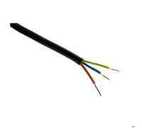 Zenitech Câble d'alimentation électrique U-1000 R2V 3G2,5 mm² Noir – 5 m