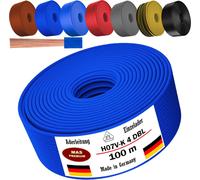 Câble électrique unipolaire H07 V-K DBL, 100 mètres, section 1x4 mm², couleur bleu foncé, flexible