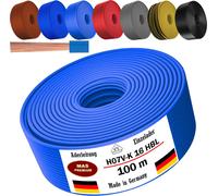 Câble électrique unipolaire H07 V-K, section 1x16 mm², couleur bleu clair, flexible, longueur 100 mètres