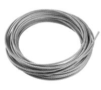 Câble en acier inoxydable, 5 mm x 20 m, structure 7x7, capacité de charge de 400 kg