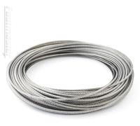 Câble en acier inoxydable, 6 mm de diamètre, 20 mètres de longueur, structure 7x19, souple et résistant à la corrosion