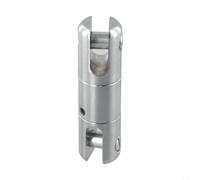Câble en alliage d'acier à tirer, câble pivotant, roulement à billes, pour transmission d'énergie et traction de câble souterrain, capacité 1T, finition argentée (1T)
