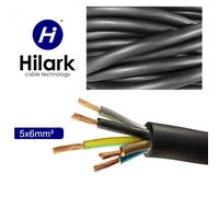 Hilark Cable Tech Câble en caoutchouc H07RN-F OnPd 5x6 souple 100% cuivre 10m