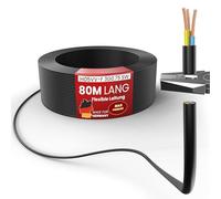 Tuyau flexible noir H05VV-F, 3G0,75, longueur 80 mètres. Câble souple, adapté pour appareils