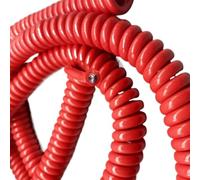 Câble enroulé 13AWG 3 Core Spring Wire 2,5 mm carré rouge cordon d'alimentation câble cuivre spirale fil bobine rétractable (taille : extensible 10 mètres, couleur : 3core 13AWG)(Stretch 15 Meters)
