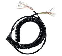 Câble enroulé Câble spiralé rétractable à 22 cœurs Cordon d'alimentation carré noir de 0,15 mm Fil extensible Longueur droite 6 mètres Fil électrique à ressort extensible Bobine rétractable