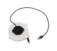 Câble enrouleur automatique compact de 1,2 m pour Android ou 3 m de type C | Matériau ignifuge ABS, longueur réglable de 1,2 à 3 m, taille portable de 103 mm, sans nœuds pour le camping et les voyages