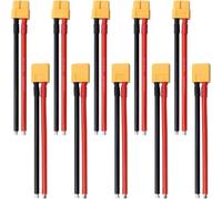 Câble Extension pour xt60 12AWG pour cuivre Étainé 30A 600V Câble(20cm) | pour cuivre étainé haute conductivité, isolation silicone, 30A 600V, résistant aux UV, longue durée de vie