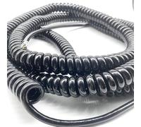 Câble flexible secteur bou nroulé 9 âmes 0,3 mm2 polyuréthane 1-12 m | Rallonge multiconducteur de cordon d'alimentation à ressort en spirale rétractable(10 meters)