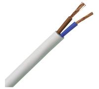 Câble gainé H03VV-F Kopp 151525003 2 x 0.75 mm² blanc 25 m