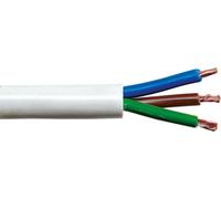 ELECTRALINE Câble H05VVF 3x2.5 50 m blanc couronne