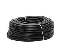 Câble H05VV-F H05VVF, 2x2,5 mm2, bobine de 10m, noir, installation électrique, 230V 250V, 2 conducteurs, pour intérieur adapté aux environnements humides, usage domestique, 2G2.5, électricité de