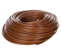 Câble HELU H07V-K 1x6mm² BN (brun), câble unipolaire en PVC brun, diamètre extérieur 5,3 mm, tension nominale Uo/U 450V/750V - 1 mètre