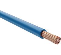 Câble HELU H07V-K 1x6mm² de couleur bleue (BU), monoconducteur, gaine PVC bleue, diamètre extérieur 5,3 mm, tension nominale Uo/U 450V/750V - 1 mètre