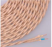 Câble Jute Tressé 2x0,75mm Esthétique Naturelle, Sécurité électrique. - Edm