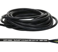 Câble Lapp 1120343 Ölflex Classic 110, noir, 0,6/1 kV, câble deen PVC, 4 x 2,5 mm², sans fil de terre, pour utilisation en extérieur, résistant au feu, câble à 4 conducteurs, câble de raccordement 4 x