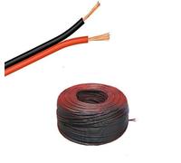 Câble LED 5 à 100 m - Torons jumelés 2 x 0,75 mm² rouges et noirs - 2 connecteurs 5m Zwillingslitze 2x 0,75mm²