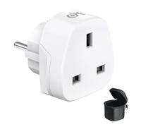 Cable Matters Adaptateur Royaume-Uni vers Europe Type F avec Terre | Adaptateur Type G vers Type E/F avec mise à la terre, pour Allemagne, France, Espagne, Autriche, Grèce et Portugal