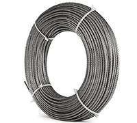 câble métallique, Câble en acier inoxydable 7x7, diamètre 1/8 pouce, argenté(80M/262.5ft)