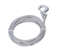 Câble Métallique de Treuil 4mm X 12m, Haute Résistance à la Rupture, Corde D'Extension Polyvalente en Acier Inoxydable, pour Sports Extérieurs, DIY, Campagne, et Utilisations Diverses