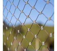 Câble métallique extensible en acier inoxydable 304 - 2,5 x 15 m - Maille de sécurité flexible pour balcon, escaliers et protection contre les chutes