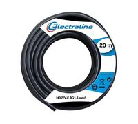 Câble multiconducteur H05VV-F Electraline 3G1.5mm2 20m noir - 11765