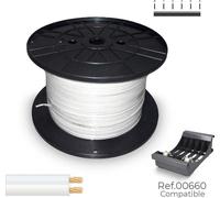 Câble Parallèle Blanc 2x1mm2 Conducteur Cuivre, Isolant Pvc, 400m - Sediles