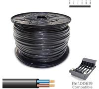 Câble Plat H05vvh2-f 2x1mm2 Noir 300m Câble Plat Flexible H05vvh2-f Pour Usage Domestique - Sediles