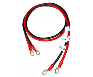 Câble pour batterie 2x12m 10mm2 avec cosses à œillet M8