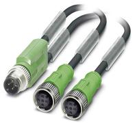 Câble pour capteurs/actionneurs Phoenix Contact SAC-3P-M12Y/2X0,3-PUR/M12FS B 1668959 Contenu: 1 pc(s)