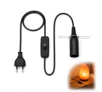 Câble pour Lampe de Sel, Douille E14 avec Interrupteur Prise E14 FR/UE, Câble d’Alimentation Sécurisé pour Lampe Pierre, Table ou Sel, Isolation PVC Utilisation Facile Installation Rapide