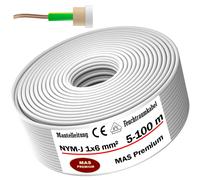 80m de câble électrique pour locaux humides Câble sous gaine NYM-J 1x6 mm² Câble électrique